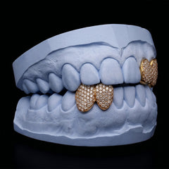 Iced-out Double cap grillz