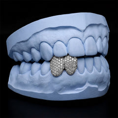Iced-out Double cap grillz