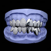 Half Diamond half Solid Grillz