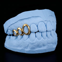 Open face triple cap Grillz