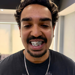 Half Diamond half Solid Grillz